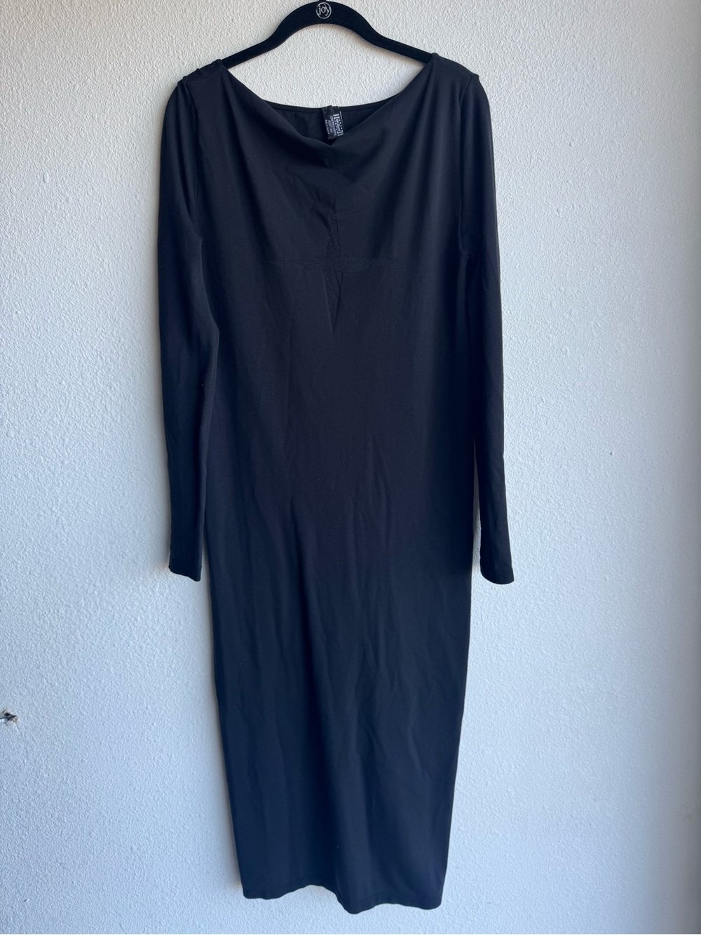 Wolford Black Long-Sleeve knit Midi Dress size L